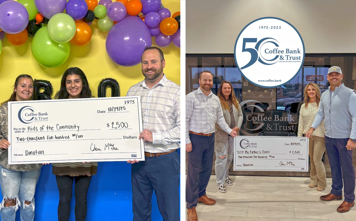Coffee Bank & Trust gives $5K back to community