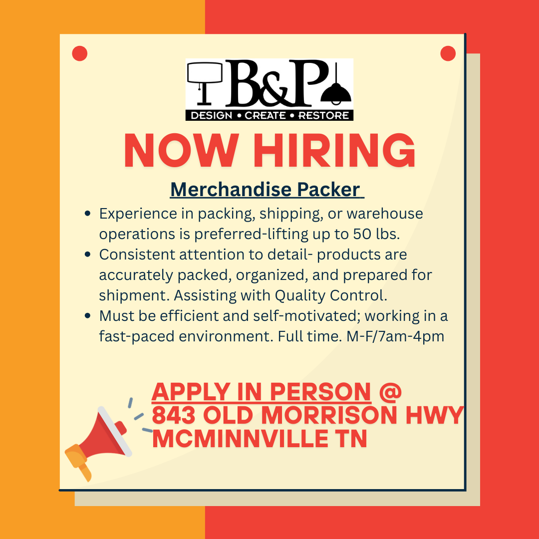 Hiring: Merchandise Packer