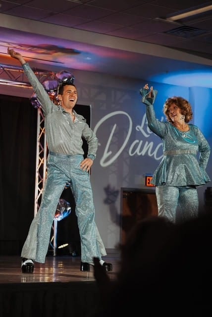 Wearing their boogie shoes