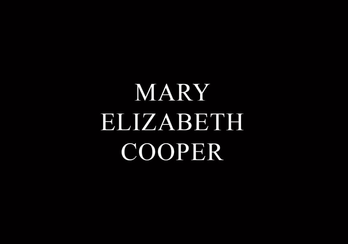 Mary Elizabeth Cooper, 82