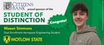 Motlow State Community College honors Mason Simmons as Student of Distinction