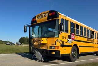 School bus involved in crash