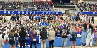 WCMS cheer team "Hits Zero"