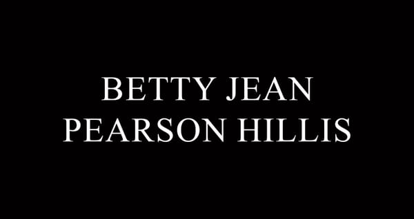 Betty Jean Pearson Hillis, 88
