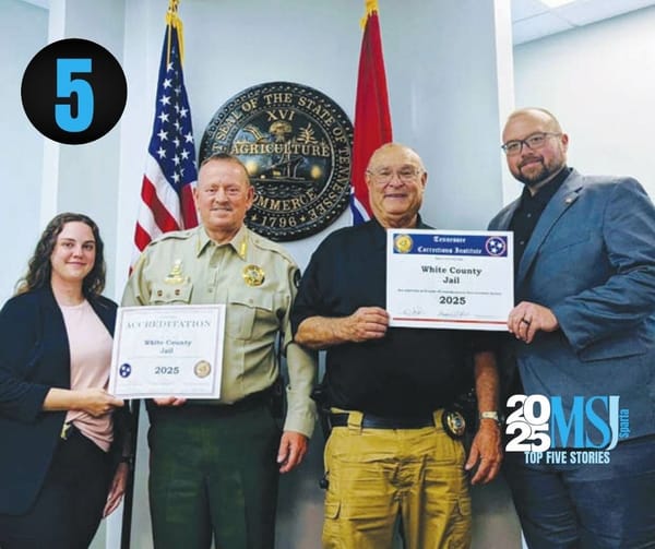 No. 5: White County Jail certified as Tier 1