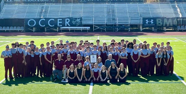 Warriors march in the Pop Tarts Bowl haltime show