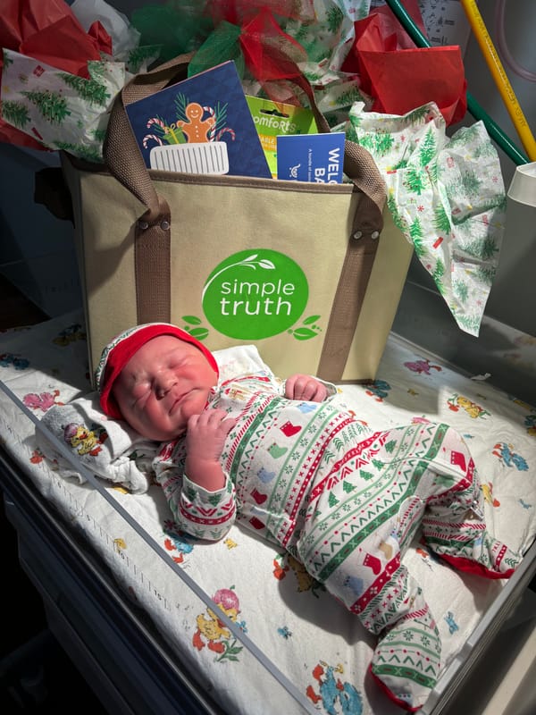 River Park welcomes Christmas baby